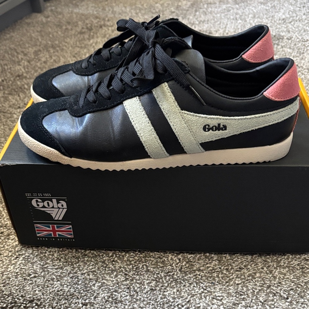 Gola Women’s Bullet Pure Black and Pink Sneakers